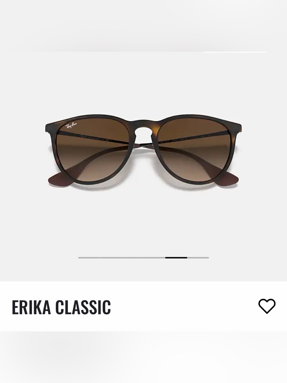 Ray-Ban Erika Classic Brown Sunglasses, non-polarized, brown, tortoise shell